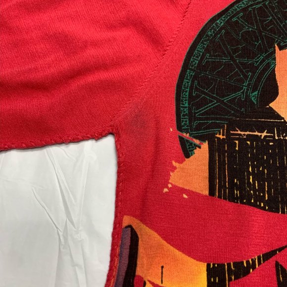 Raw7 DC Comics Batman Long Sleeve Shirt Red - Picture 5 of 6